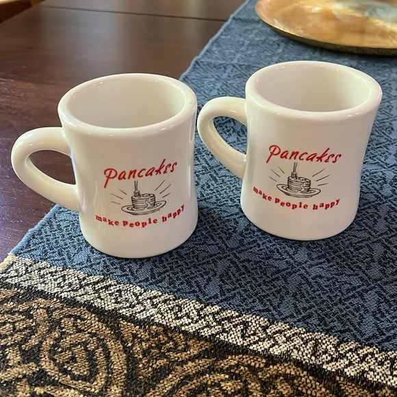 Other - Vintage Pair of Pancake Mugs